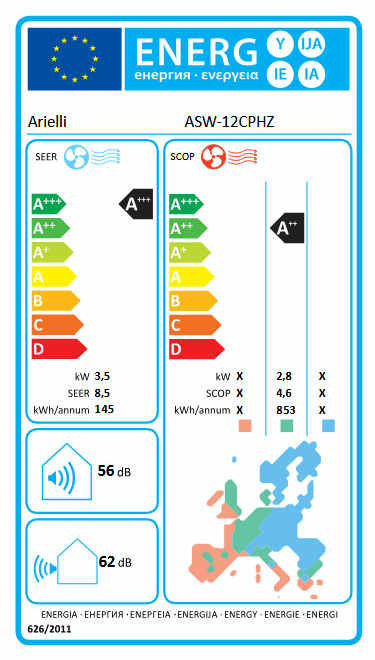 Климатик хипер инверторен ARIELLI ASW-12CPHZ (WI-FI)