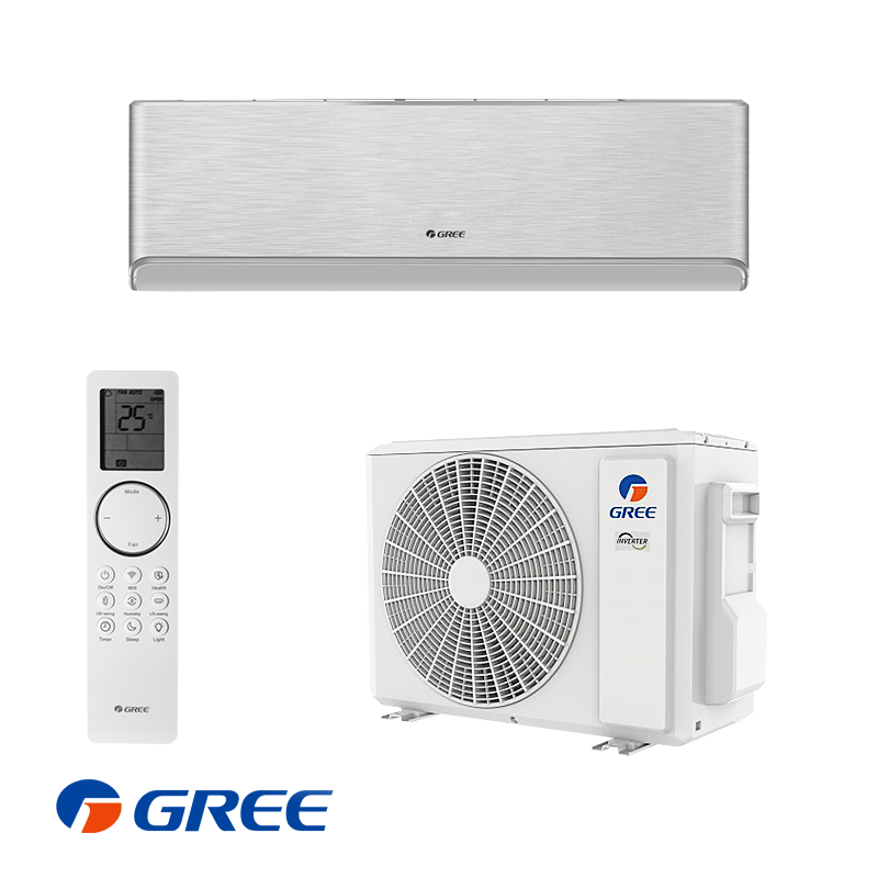 Инверторен климатик Gree Airy GWH09AVCXB-K6DNA1B - сребърен