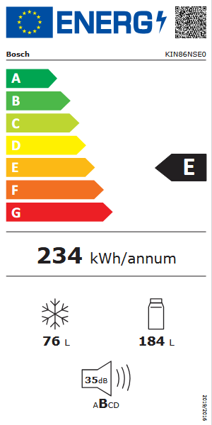 Хладилник за вграждане BOSCH KIN86NSE0 - Image 2